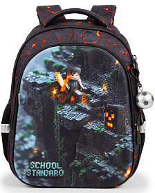 Ортопедичний шкільний рюкзак для хлопчика Майнкрафт School Standard 38х30х18 см для першокласника (150-44)